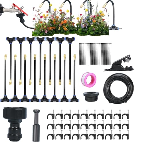 Kit d'irrigation goutte à goutte anti-fuite pour serre et potager de fleurs