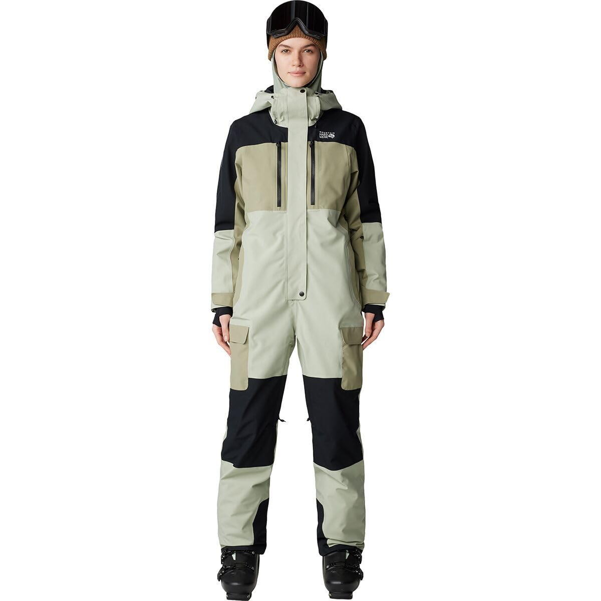 Mountain Hardwear Women's Powder Maven™ One Piece White Sage Mantis Green Black X-Large