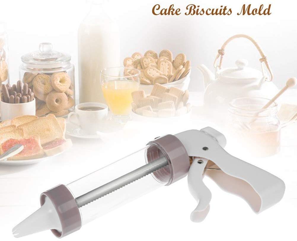 Relaxbx Presse à biscuits avec pistolet à glaçage et 13 moules avec 6 buses Violet