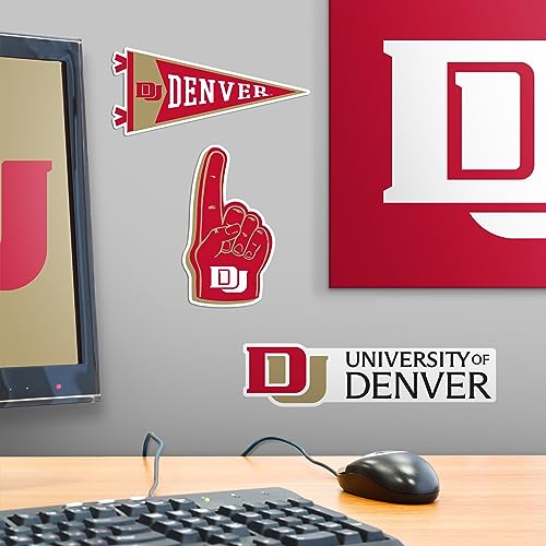 Image of University of Denver 8ct Vinyl Large Deluxe Stickers Variety Pack - Laptop, Water Bottle, Scrapbooking, Tablet, Skateboard, Indoor /Outdoor - Set of 8
