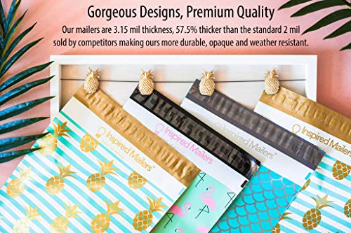 Inspired Mailers - Poly Mailers 10X13-100 Pack - Gold Roses Deluxe - Shipping Bags For Clothing - Mailing Envelopes 10X13 - Shipping Envelopes - Packaging Bags #TOP5