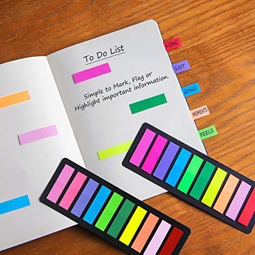 Kicnic Page Markers Sticky Index Tabs, Arrow Flag Tabs Colored Sticky Notes For Page Marker Bookmarks [10 Primary Colors, 750 Pieces] Sticks Securely, Removes Cleanly #TOP1