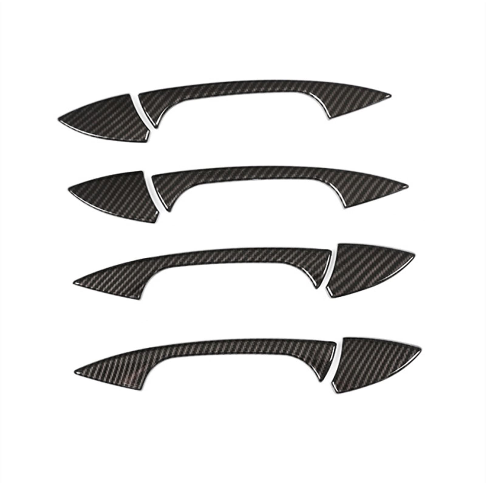 Rinkteea 1 Exterior Car Door Handle For Benz C E Glk Ml Cla Class W166 W117 X204 W204 W212 W246 Carbon Fiber Texture Car Outer Door Handle/Bowl Cover Trim(1)