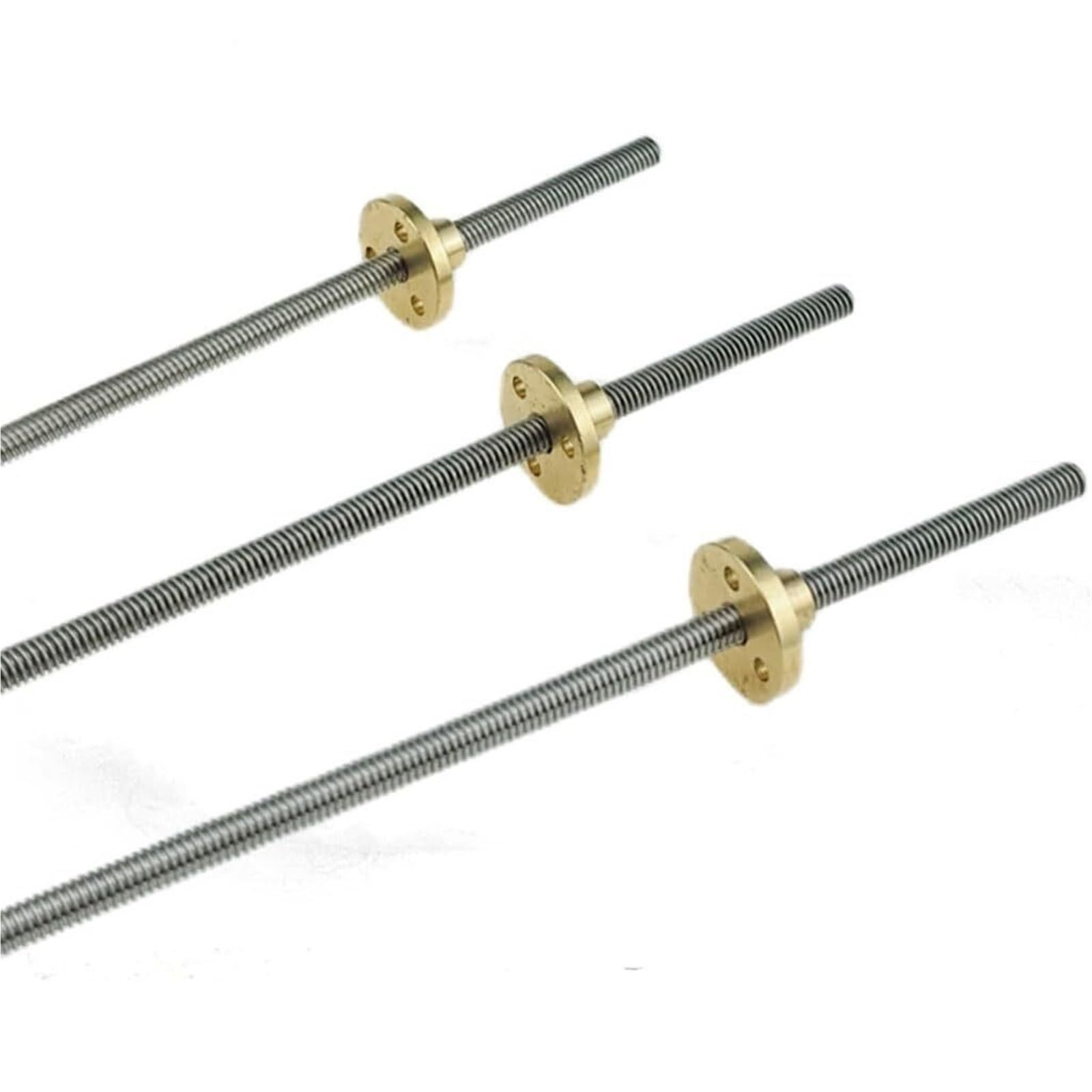 T5 Trapezspindel für 3D-Drucker, Edelstahl-Stange mit Messingmutter - Längen 100mm bis 1000mm(Pitch 1mm Lead 4mm,700mm)