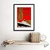 Wee Blue Coo Travel Queen Mary Ship Ocean Liner Boat Mast Funnel UK Framed Wall Art Print #1