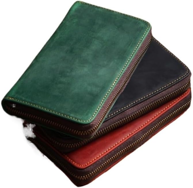 Miniatura 2 de Estuche Retro Con Cremallera Para Bolígrafos, Estuche De Lápices De Cuero De Vaca Para Estudiantes Escolares, Bolsa De Lápices Para Hombres Con