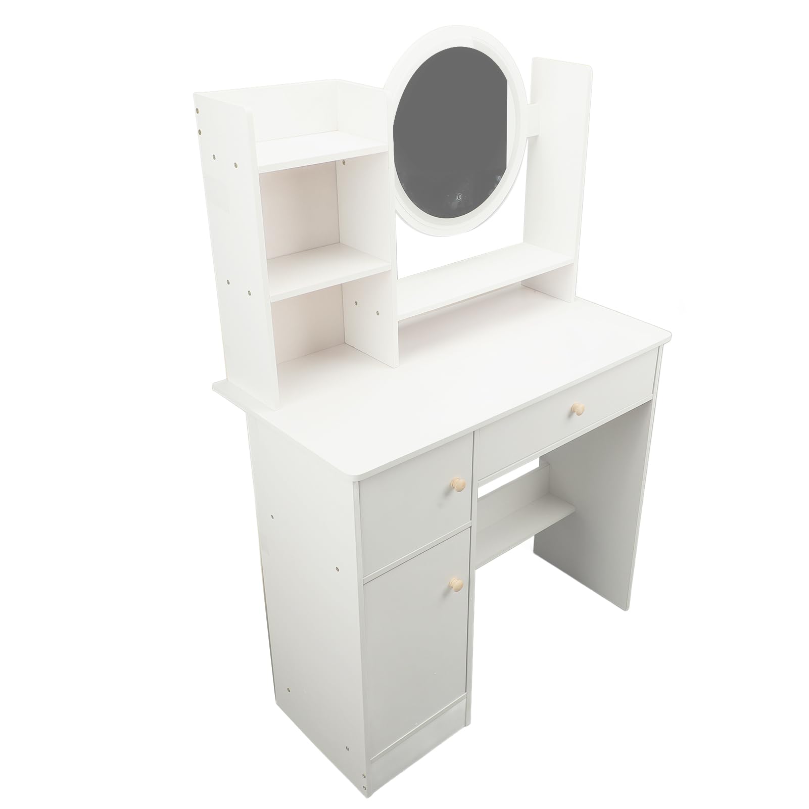 Vanity Desk con Specchio e Luci Tavolo da Trucco Moderno per Camera da Letto Dal Design Straordinario con 2 Cassetti