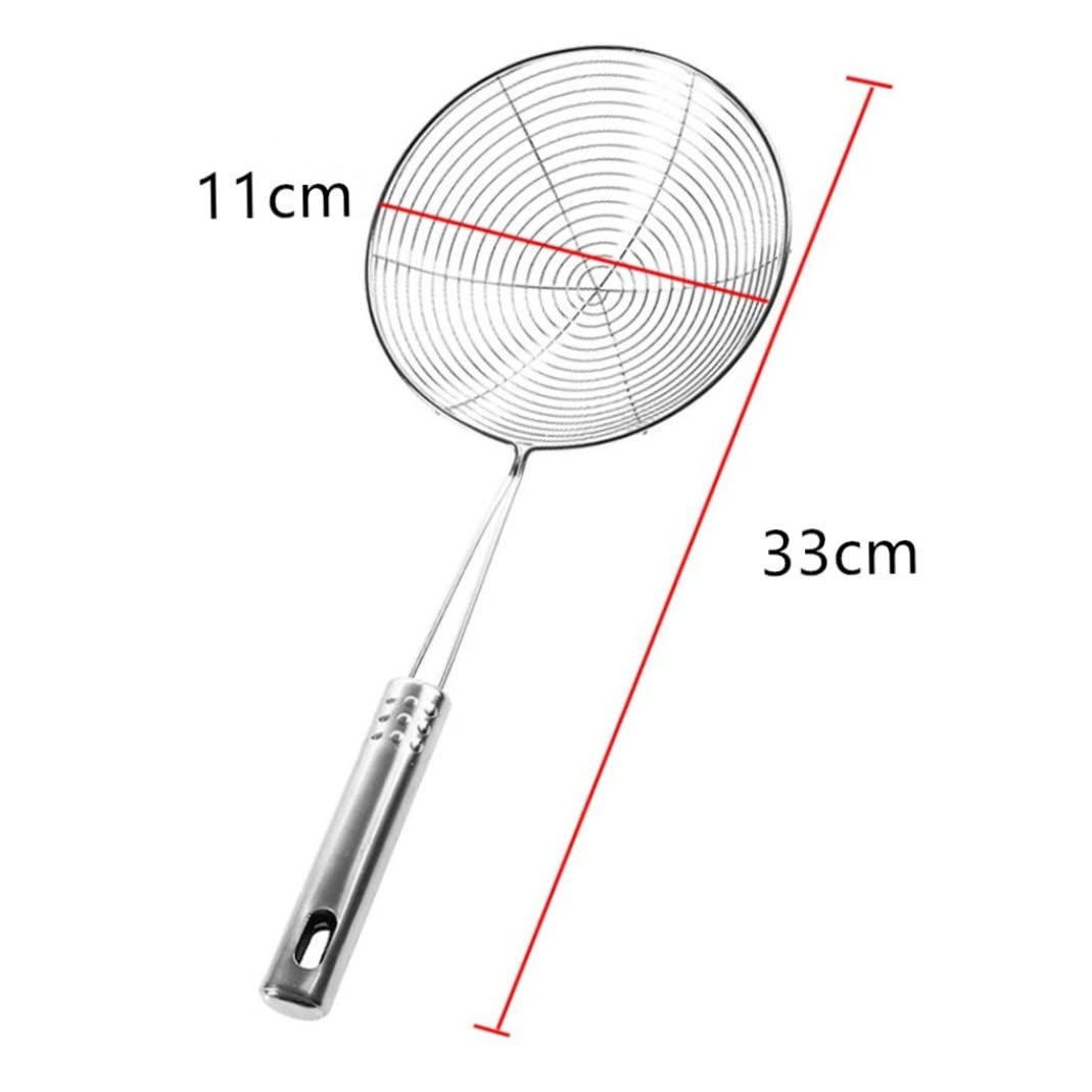 Colino A Ragno In Acciaio Inox - Schiumarola Con Manico Lungo, Resistente Al Calore - 13 Pollici