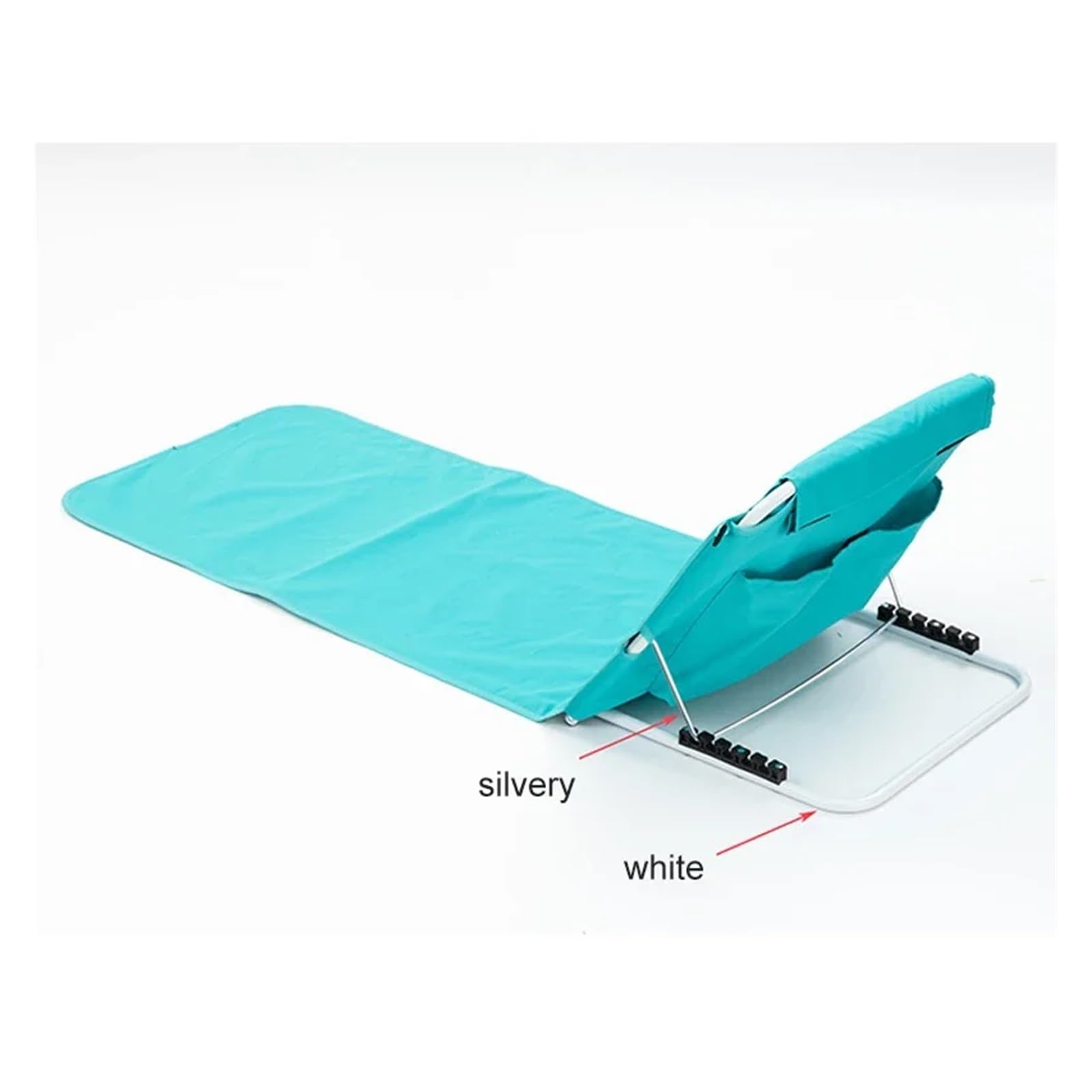 Chaise Longue Pliante Chaise Longue réglable Chaise de Plage Portable Chaise Pliante Assise inclinable Chaise à Double Usage Dossier Relaxant Lit de Couchage extérieur (Feuille d'aluminium E