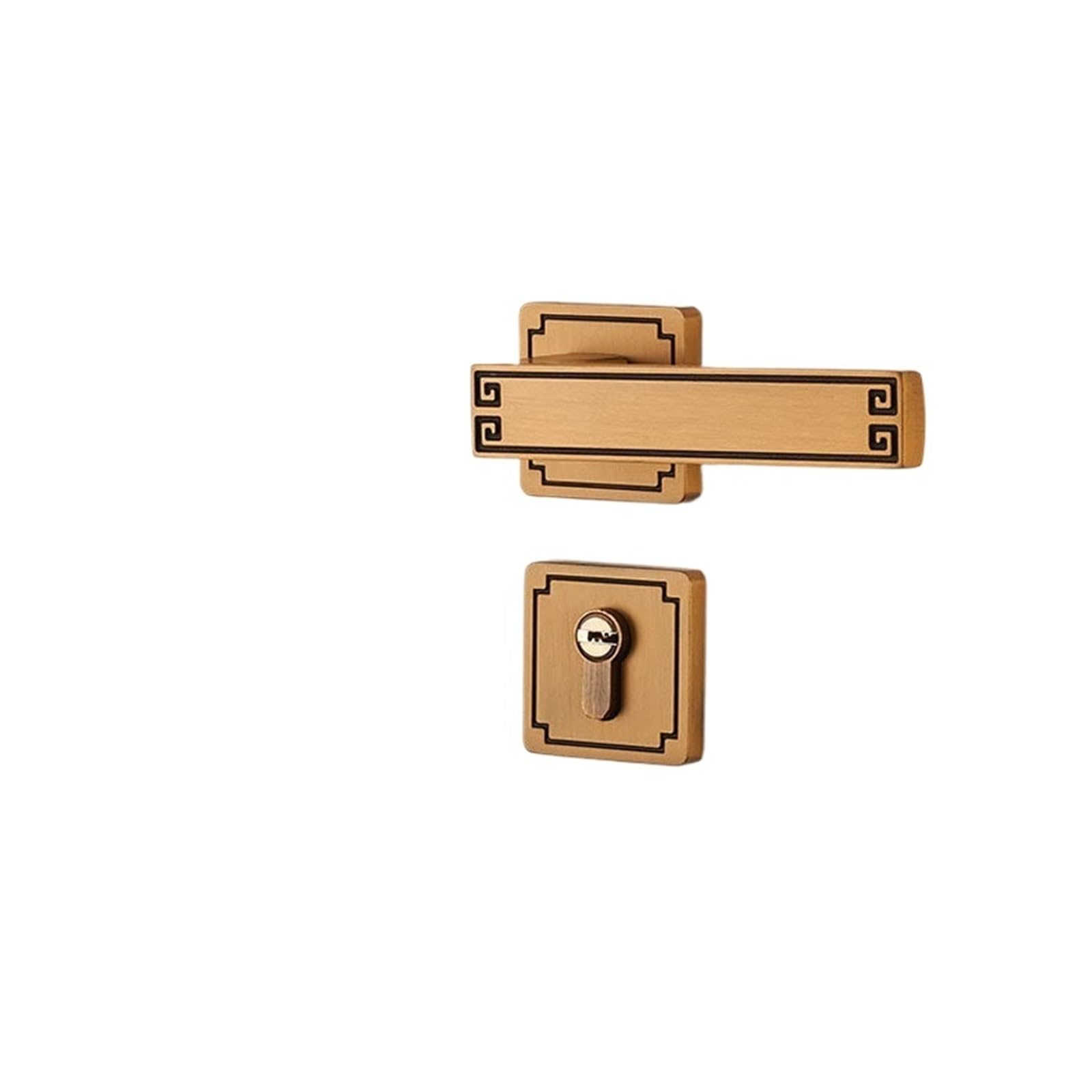 Vlalamno One Color Chinese Style Magnetic Silent Split Lock Bedroom Handle