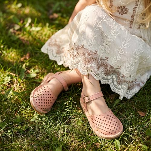 Image of THEE BRON Toddler Girls Espadrilles Sandals Hollow Out Rustic Dress Shoes