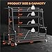skypelia XL Dumbbell Rack Stand Only 4-Tier Adjustable Weight Rack for Dumbbells, Home Gym Storage Rack for Kettlebell Balls,Yoga Mat Storage Holder, Workout Equipment Storage Organizer with Wheels