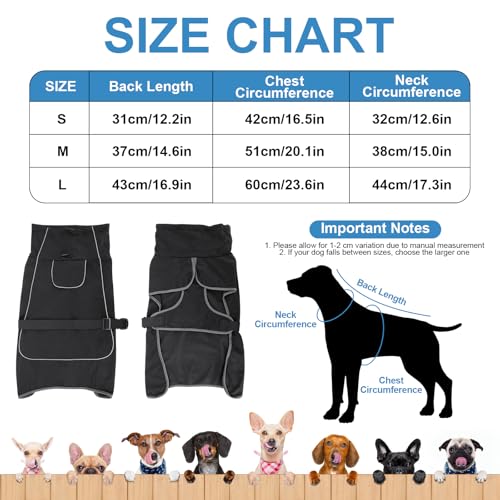 Noetopolis Dog Coat, Waterproof Dog Jacket with Harness Hole, Reflective Jacket Do-g Winter with Fleece Lining & Chest Protector, Puppy Winter Jackets, Warm Win-ter Coat for Pet Outdoor Hiking(M) - Image 2