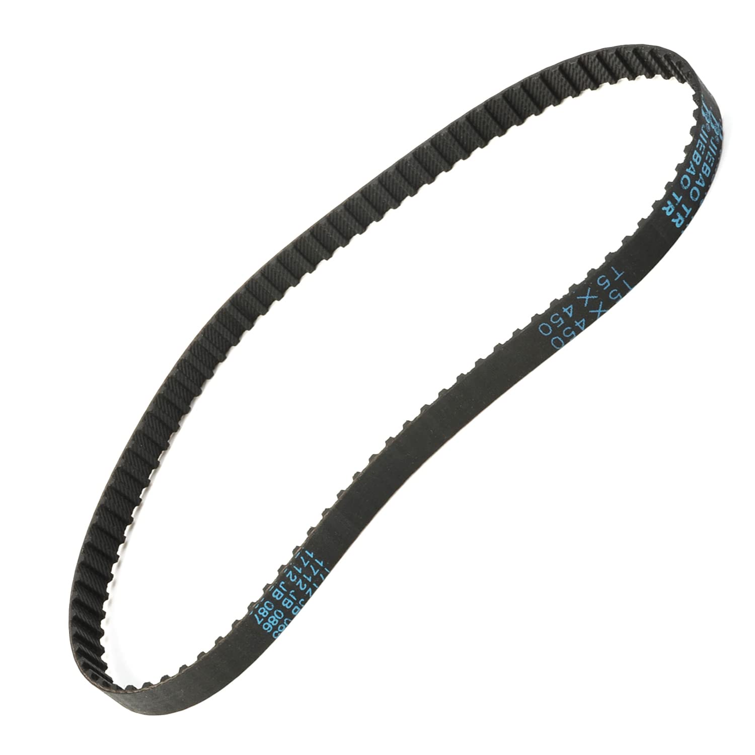 Jutagoss Timing Belt T5-450 Cogged Toothed Rubber Timing Belt 450mm Circumference 10mm Width Synchronous Closed Loop Belt Timing Pulley Tools Black 1Pcs