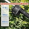 Portable Cordless Pressure Washer, Cordless Pressure Washer Battery Powered, 48V 4.0 Ah, Portable Car Pressure Washers with 6-in-1 Nozzle for Car Home Patio Floor Fence Deck (A Set)