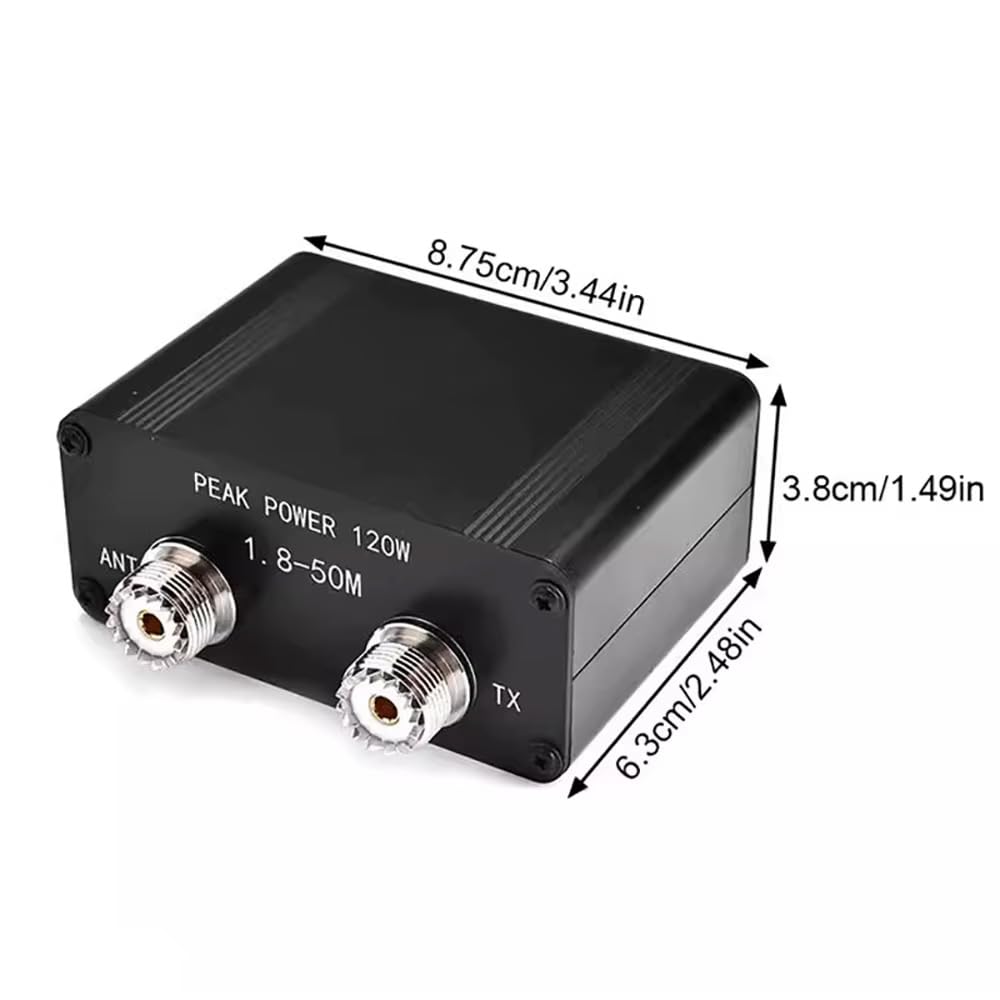 Toplionace Accordatore D'antenna Automatico Hf Portatile con Display OLED - 1,8 Mhz-50 Mhz, 0,5-120W, ATU-130