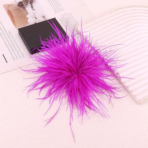 Image of CSIYANJRY99 Dainty Feather & Rose Flower Large Brooch Lapel Pins Delicate Elegant Handmade Flower Brooches Pin Classic for Wedding Party Dance Banquet for Women Dress Suit Ceremony Clothes Accessories Jewelry Valentine's Day Gifts