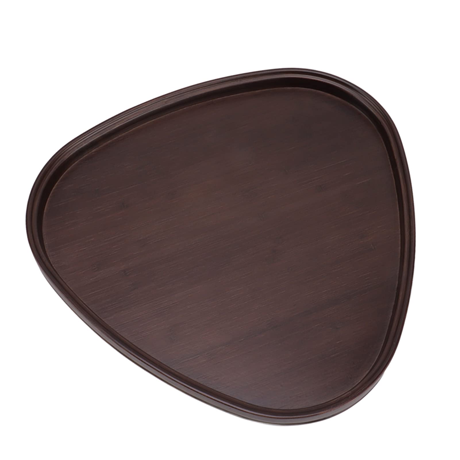 SIXRUN Vassoio da Portata in Legno, Vassoio da tè Triangolare in Legno per Snack e Bevande Al caffè, Materiale Facile da Pulire, Elegante Organizer da Tavolo per l'uso del Tavolo da Pranzo (Grande)
