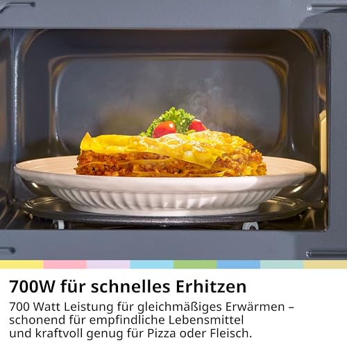 Comfee CMO-MP012ND(BK) Freistehende Mikrowelle, 20L kompakt in Schwarz, 700W Mikrowelle klein mit 5 Leistungsstufen, Drehteller, Auftaufunktion für Singles, Studentenwohnheim & kleine Küchen – Bild 4