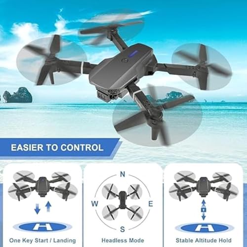 Image of dRoNe wItH hD DuAl cAmErA BrUsHlEsS MoToR, oNe cLiCk tAkEoFf /lAnDiNg FlIp rOlLiNg gEsTuRe cOnTrOl wI-Fi cAmErA ReMoTe cOnTrOl -X DrOnE