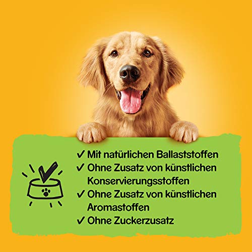 Pedigree Hundefutter Nassfutter 3 Sorten Rind, Lamm, Huhn, 1er Pack (1 x 4.8 kg)