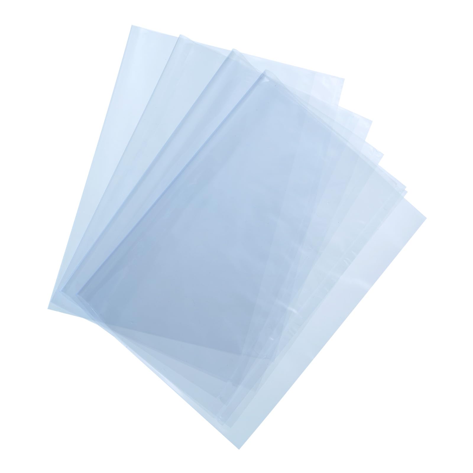 uxcell 100Pcs 21.5x17.5 Inch Shrink Wrap Bags, Blue Clear PVC Heat Shrink Wrap for Gift Basket, Bath Soaps, Candles and Homemade DIY Projects