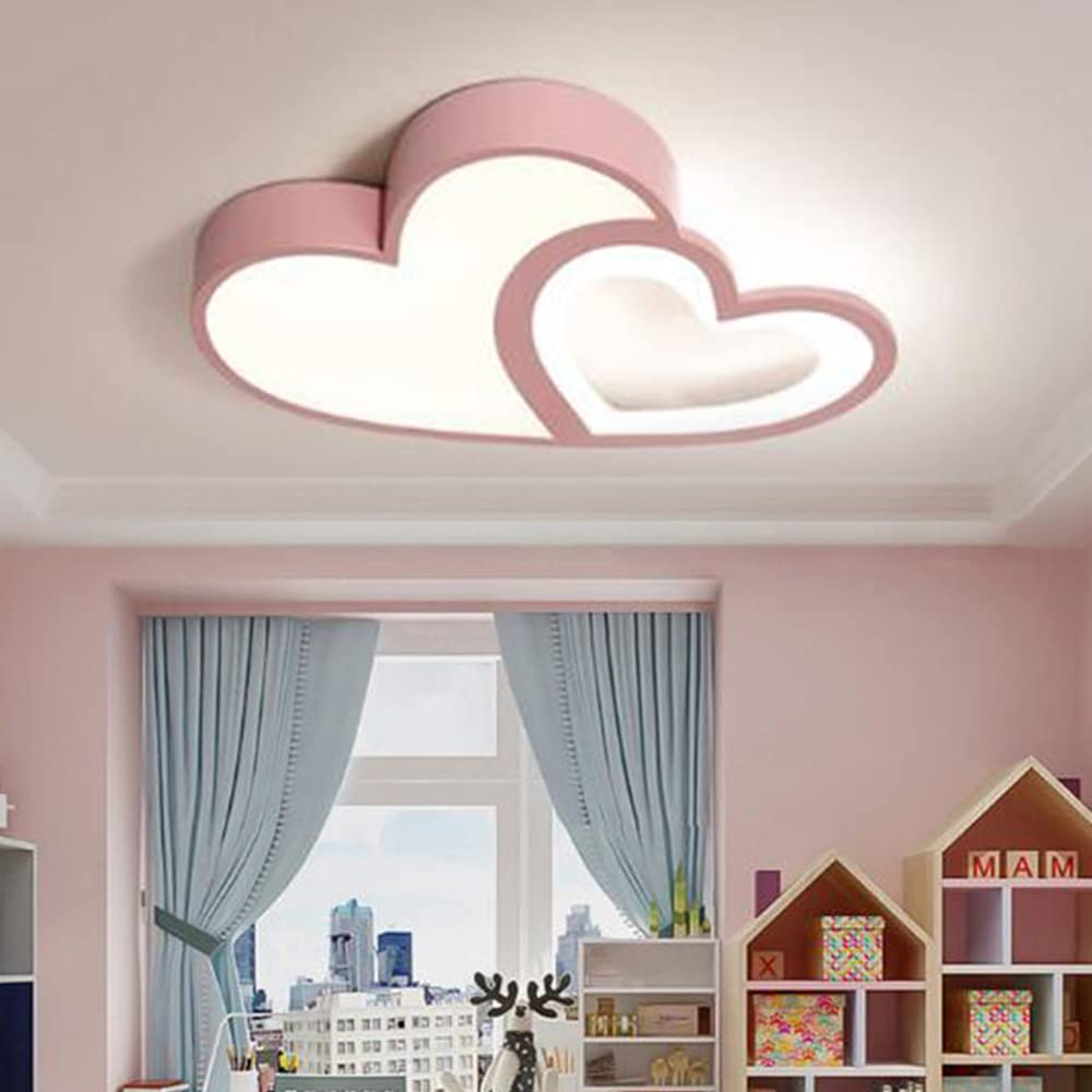 Lampa Sufitowa Kształcie Serca Lampa Sufitowe LED Cartoon Nowoczesna Żyrandole Do Pokoju Dziecięcego Możliwość Przyciemniania Chłopiec Dziewczyna Baby Sypialnia Lampa Wisząca Salonu Romantyczna