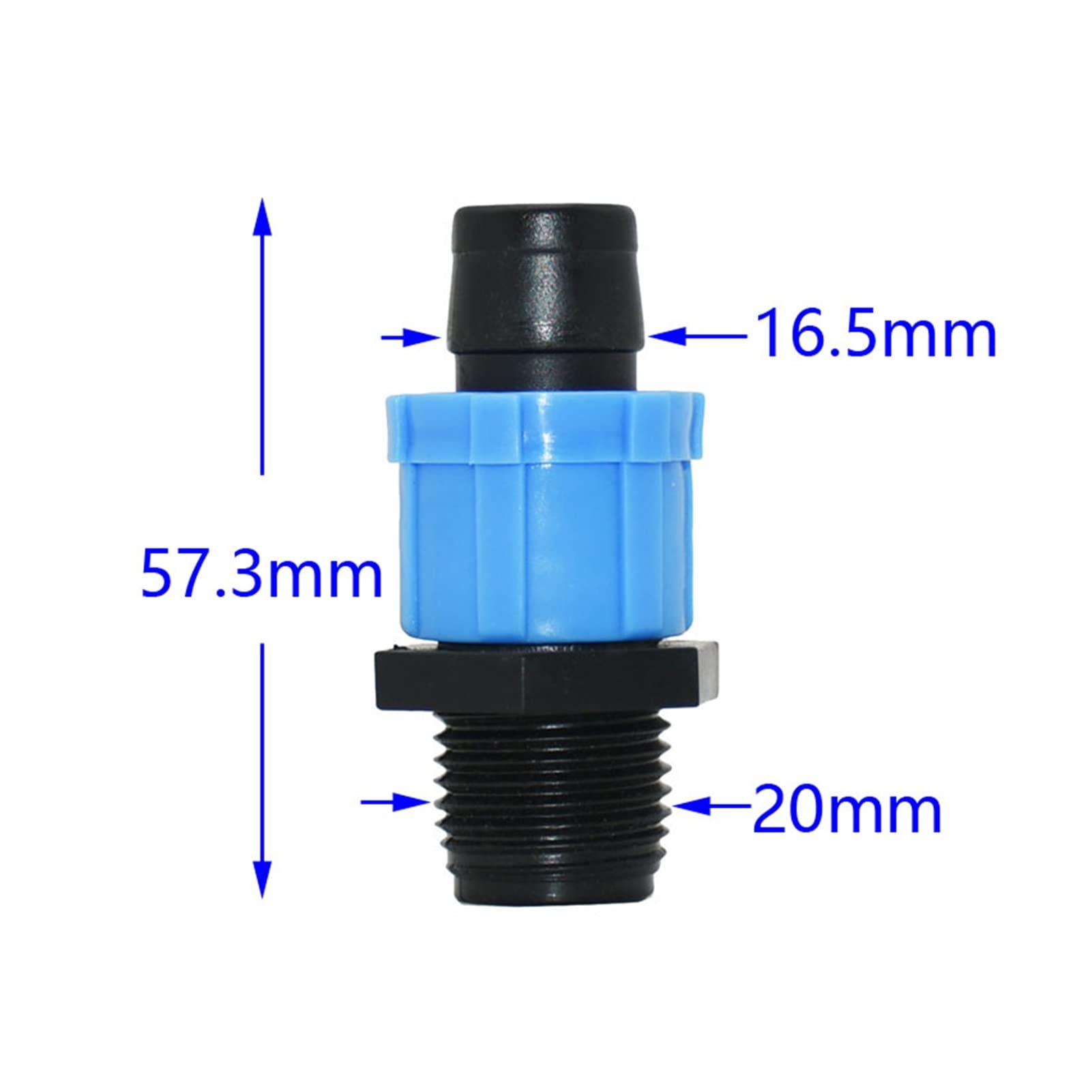 Connecteur de Tuyau D'Arrosage À Économie D'Eau, Lot de 5 Pièces de 16 Mm, Connecteur de Tuyau D'Arrosage À Trois Voies, Connecteur de Réparation Pour Tuyau D'Arrosagericole/16 1I2 Té