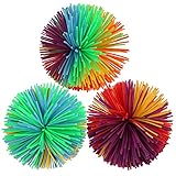 Harapu Monkey Stringy Balls, Soft Stress Balls Monkey Balls Sensory Fidgets Toys Rainbow Colorful...