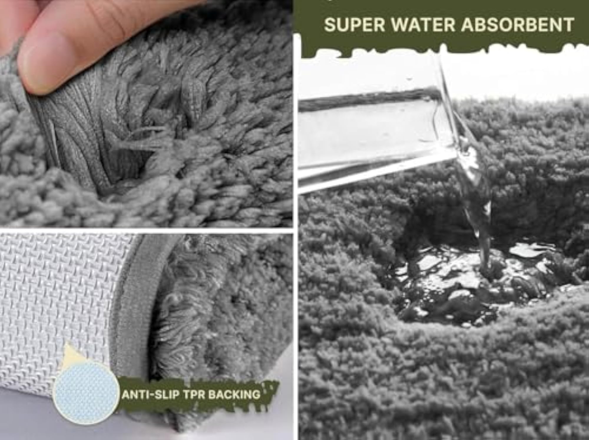 Microfiber Home Bath Mat Super Soft Non Slip