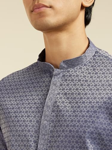 Image of DIWAS BY MANYAVAR Men's Art Silk Printed Kurta (1pc)