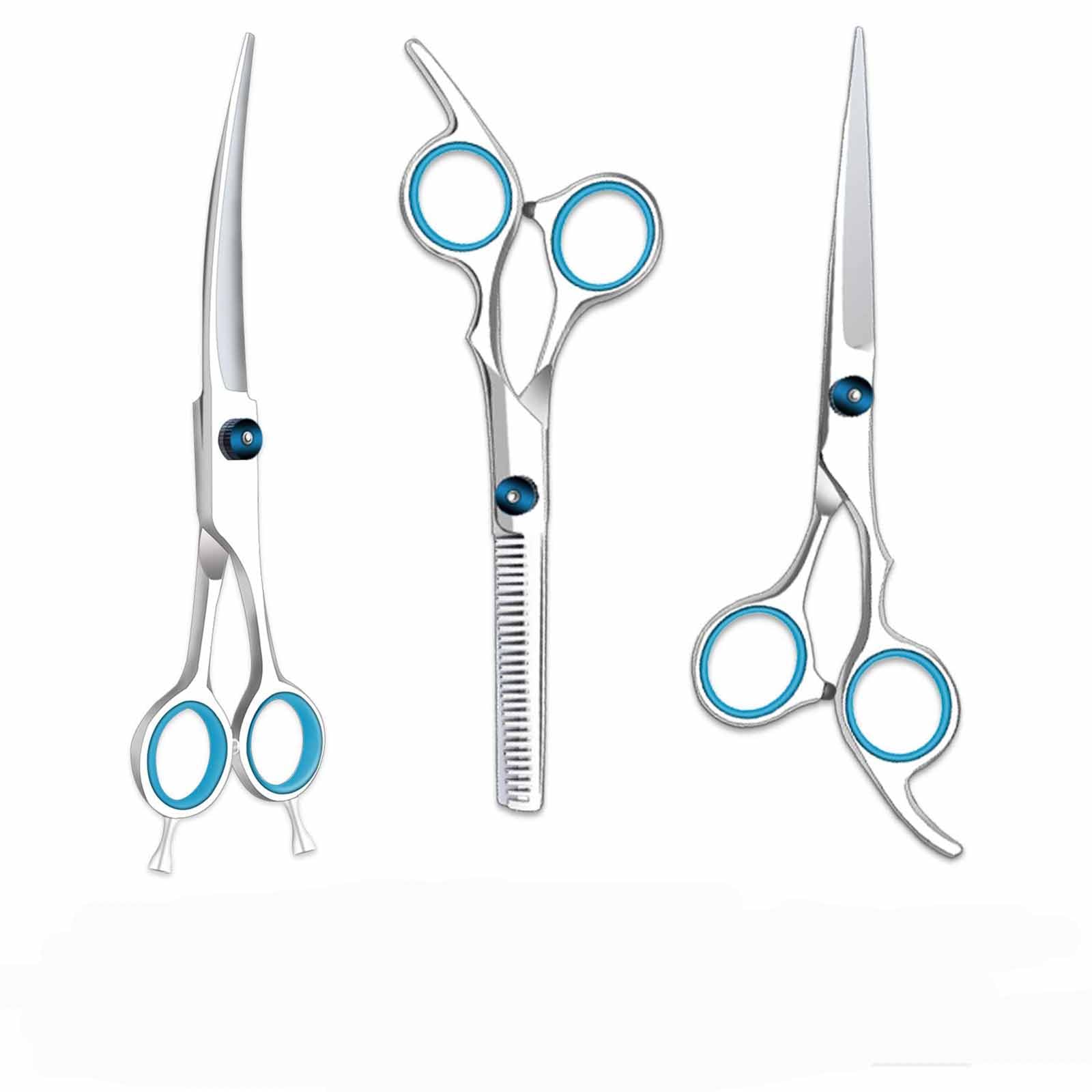 3pcs professional dog grooming scissors set, portable pet trimming tools for home & travel