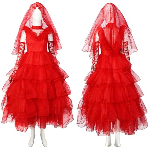 Disfraz Lydia Deetz para niñas estilo gótica miniatura 3