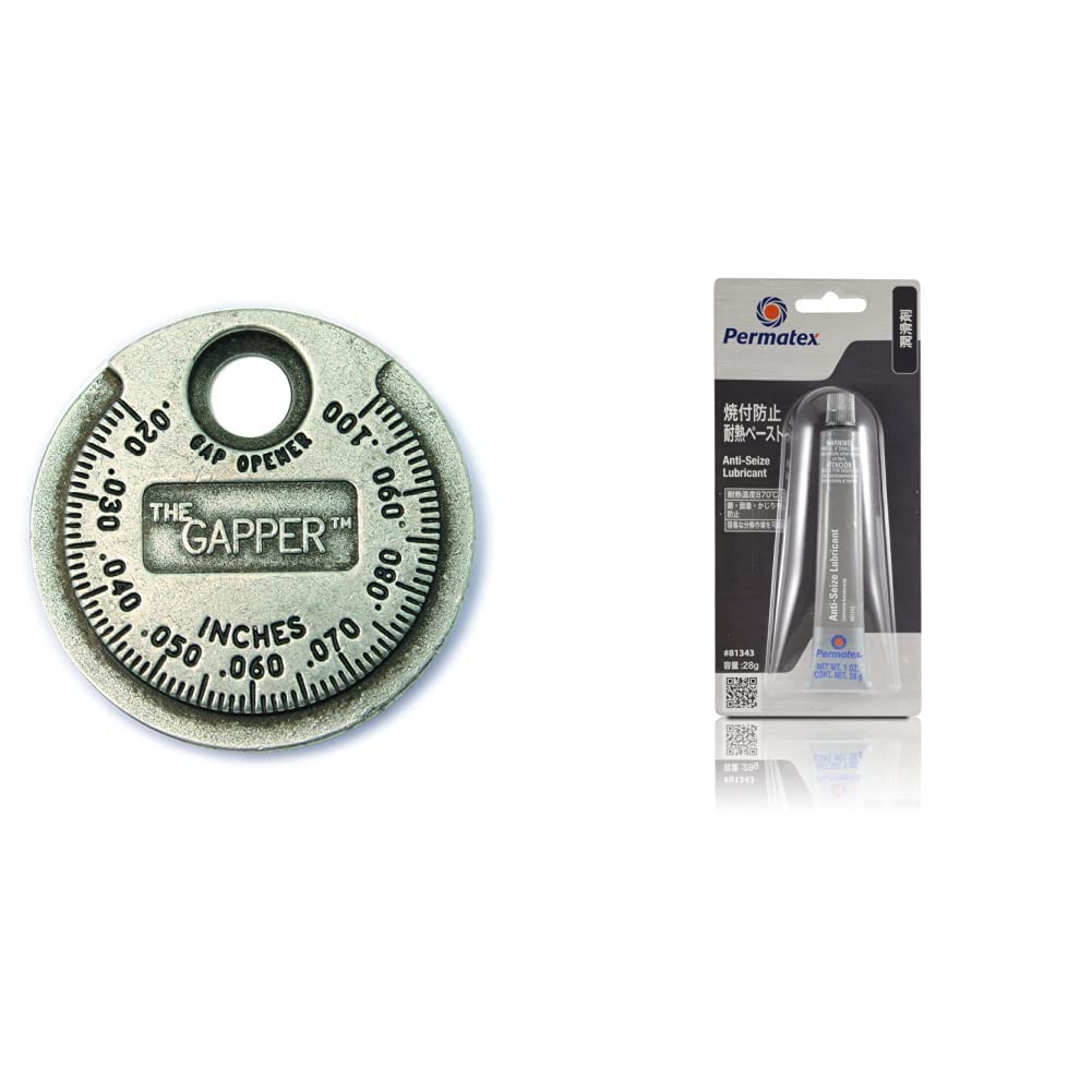 3235 Spark Plug Gapper & Permatex 81343 Anti-Seize Lubricant, 1 oz. Tube, White