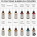 Narrative Cosmetics Flesh Tone Alcohol Airbrush Paints - 2 fl oz, Skin Safe, Quick Dry, Waterproof, Sweatproof, Transferproof Liquid Makeup for Tattoo Cover-Up, Bodypainting, FX Makeup - Fair Tone