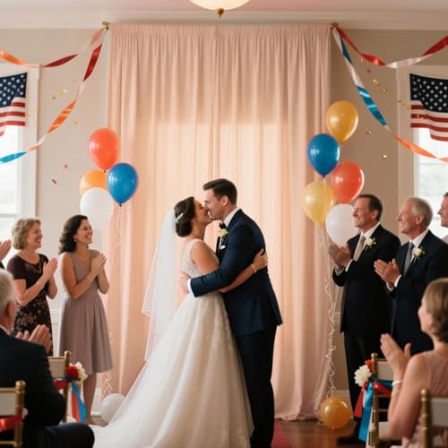 Image of 2 Panels Champagne Backdrop Curtain, 10 x 10 Feet Polyester Background Curtains for Parties, Weddings, Baby Showers, Halloween, Christmas, Birthday Party Photoshoot Backdrop Curtains Decorations