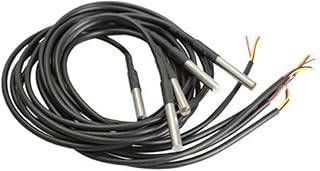 ORFOFE 5pcs Stainless Steel Temperature Sensors Crystal Glass Cube Waterproof Temperature Sensors Thermistor Clothesline Pole Digital Temperature Sensor Water Proof Probe