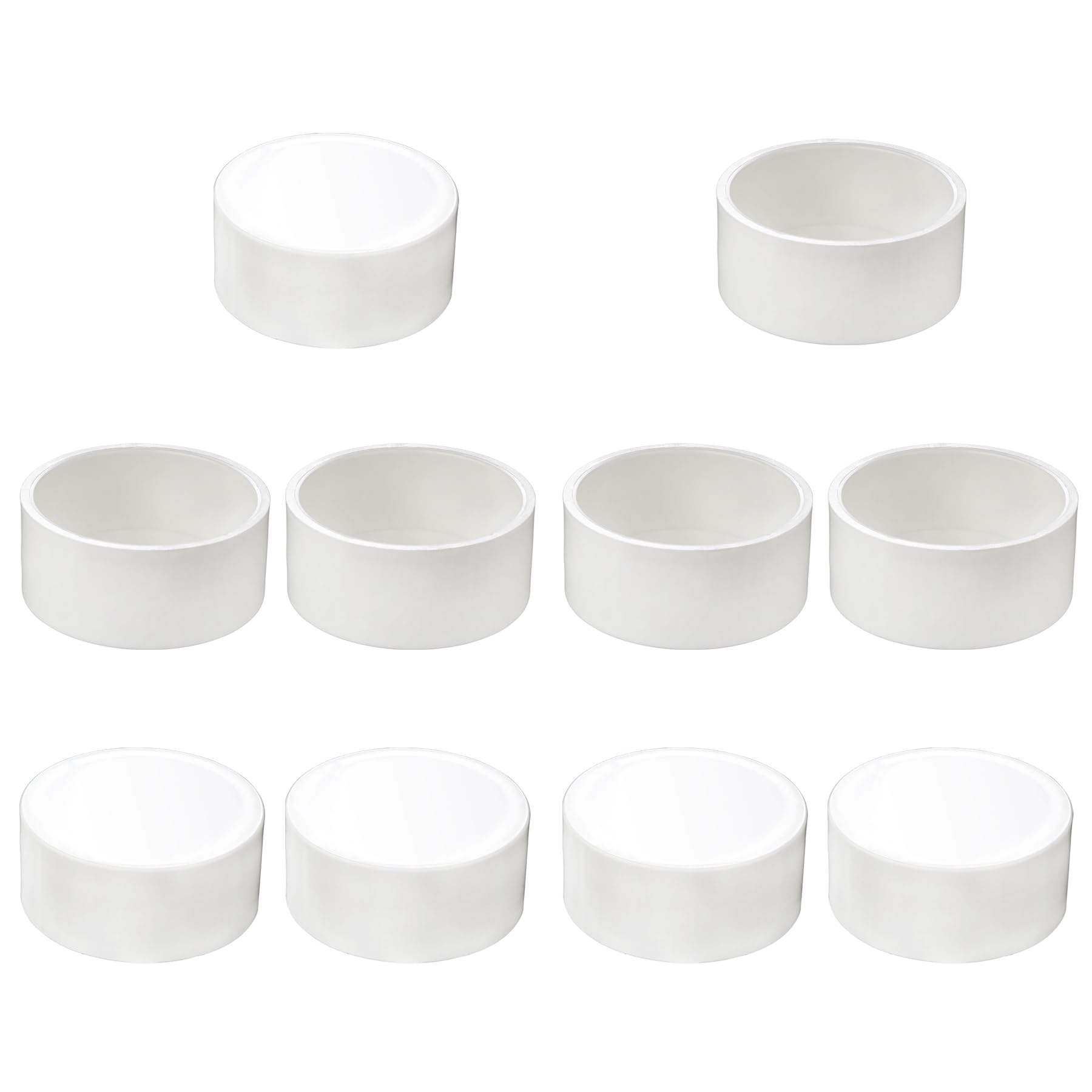 Photo 1 of (2" PVC Socket Cap, 10 Pack) Asterbacks 2 inch PVC Socket Cap Schedule 40 White Pipe Fittings Connectors PPT-978(10 PCS)