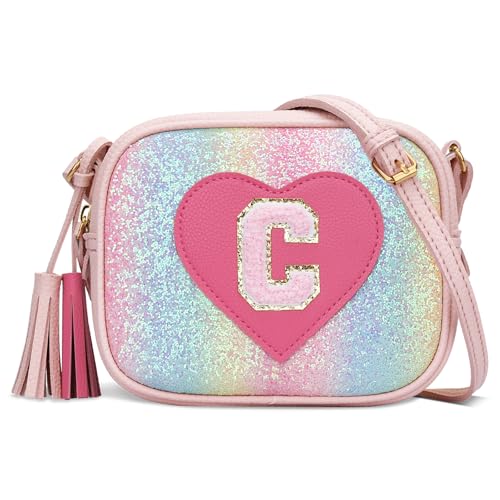 Image of KKXIU Birthday Gifts for Girls Initial Toddler Purse Cute Kids Crossbody Bag