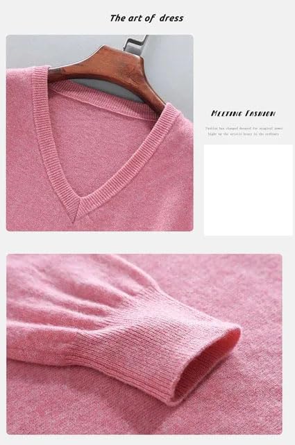 Men Classic V Neck Wool Knit Sweater Men Thick Pullover Warm Classic V-Neck Pullover Jumper Jersey2