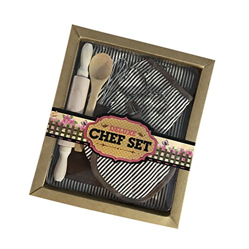 Kids Apron Set for Boys-Complete Children's Chef Set Baking Set with Chef’s Apron