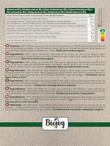 Biojoy BIO-Buchweizen (2,5 kg), roh und ganz, ohne Zusätze