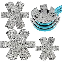 Tratamiento Sartenes Nuevas Protector Sartenes,Juego De 6 Piezas y 3 Piezas De Diferentes Tamaños, Los Separadores Protectores Sartenes/Separador Sartenes Silicona/Disco Son Antideslizantes Para Evitar Arañazos o Daños Al Apilar