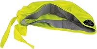 Vista 6 de Klein Tools 60546 Cooling Do Rag - Gorra de calavera para debajo del casco, absorbe el sudor en amarillo de alta visibilidad, paquete de 2