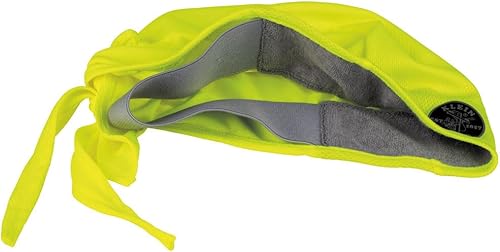 Miniatura 6 de Klein Tools 60546 Cooling Do Rag - Gorra de calavera para debajo del casco, absorbe el sudor en amarillo de alta visibilidad, paquete de 2