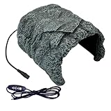 Reptile Heating Hide and Cave Heated Bearded Dragon Basking Platform Simulation Rock Gecko Hideout with Adjustable Temperature for Ball Python Terrarium Turtle Tortoise Bearded Dragon Gecko