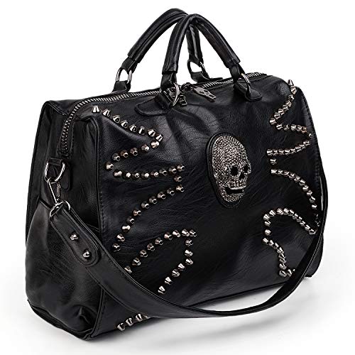 UTO: Bolso Mochila de Hombro de Mujer Tote Moda de Cuero Sintético Remache Tachonado