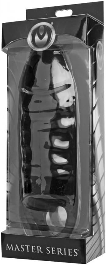 Master Series XL Black Mamba Penis Extender Sheath – Girth & Length Enhancing Sleeve with Inner Stimulating Nubs