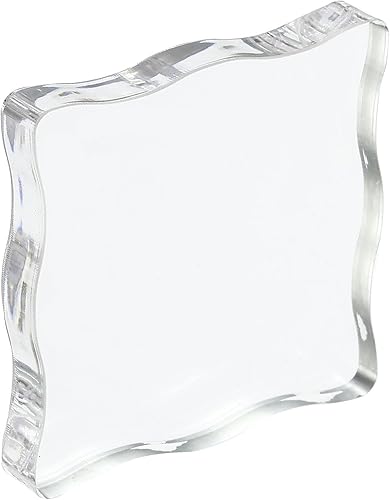 PATIKIL Bloque de sello acrílico de 2 x 2 pulgadas, bloque de estampado transparente, bloques de montaje decorativos, forma de cabeza para álbumes