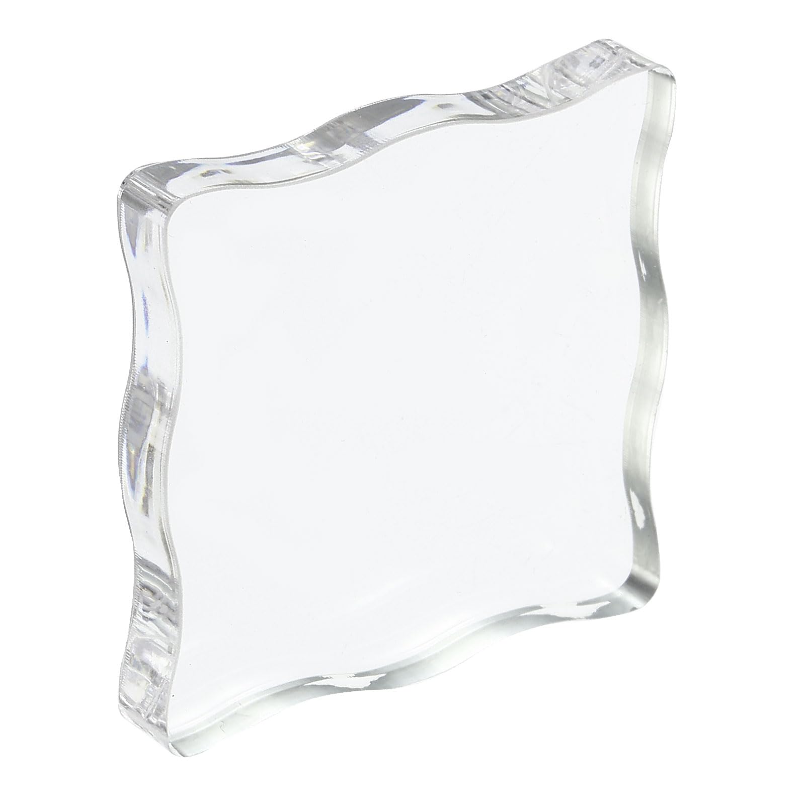 PATIKIL 2" x 2" Acrylic Stamp Block, Clear Stamping Block Decorative Mounting Blocks Head Shape for Scrapbooking DIY Crafts Card Making